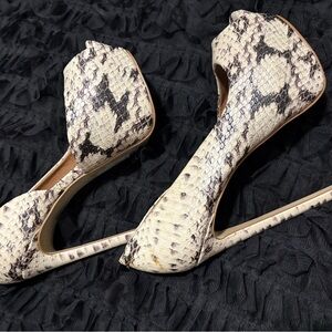 Steve Madden Snakeprint Platform 6 inch Heels Black/Cream Women’s 9